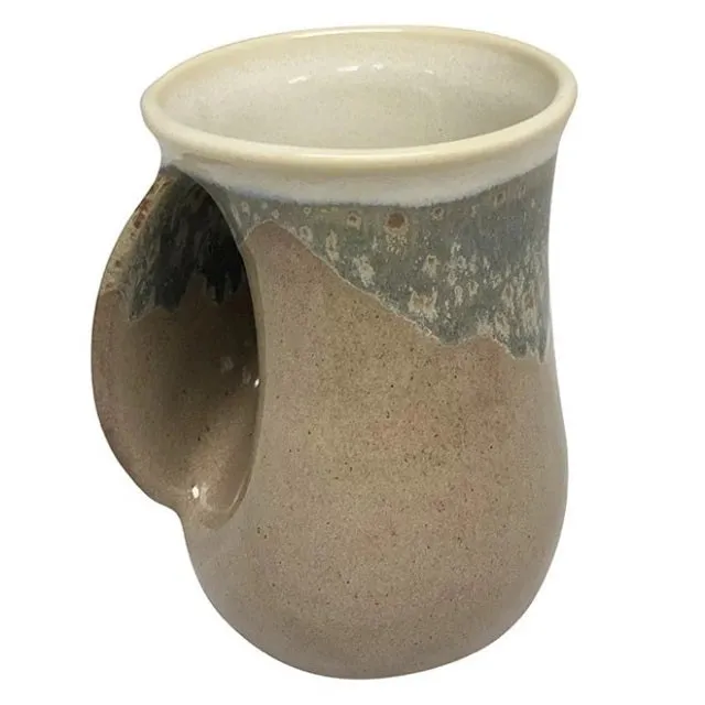 Handmade Ceramic Handwarmer Mug, Desert Sand