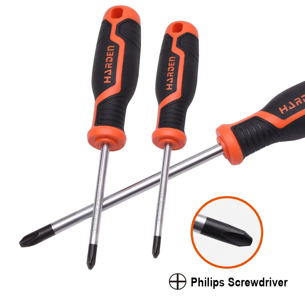 Harden Philips Screwdriver with Soft Handle
 PH1 x 75mm