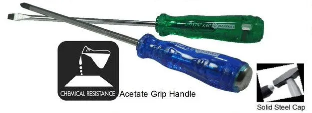 Harvest Acetate Grip Green Screwdriver   PH2 x 150mm