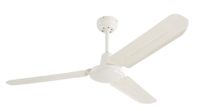 Industrial Ceiling Fan 3 Blades White (or Black)