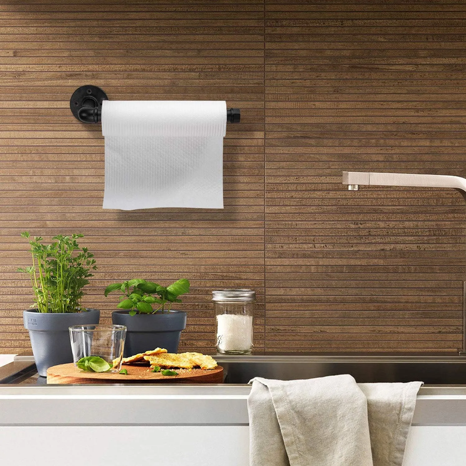 Industrial Pipe Kitchen Paper Towel Holder