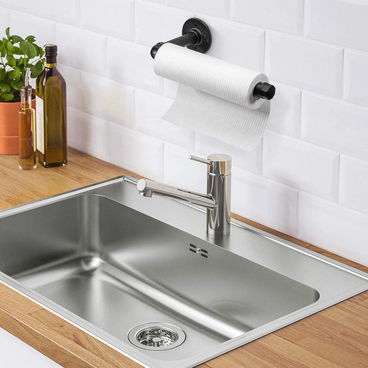 Industrial Pipe Kitchen Paper Towel Holder