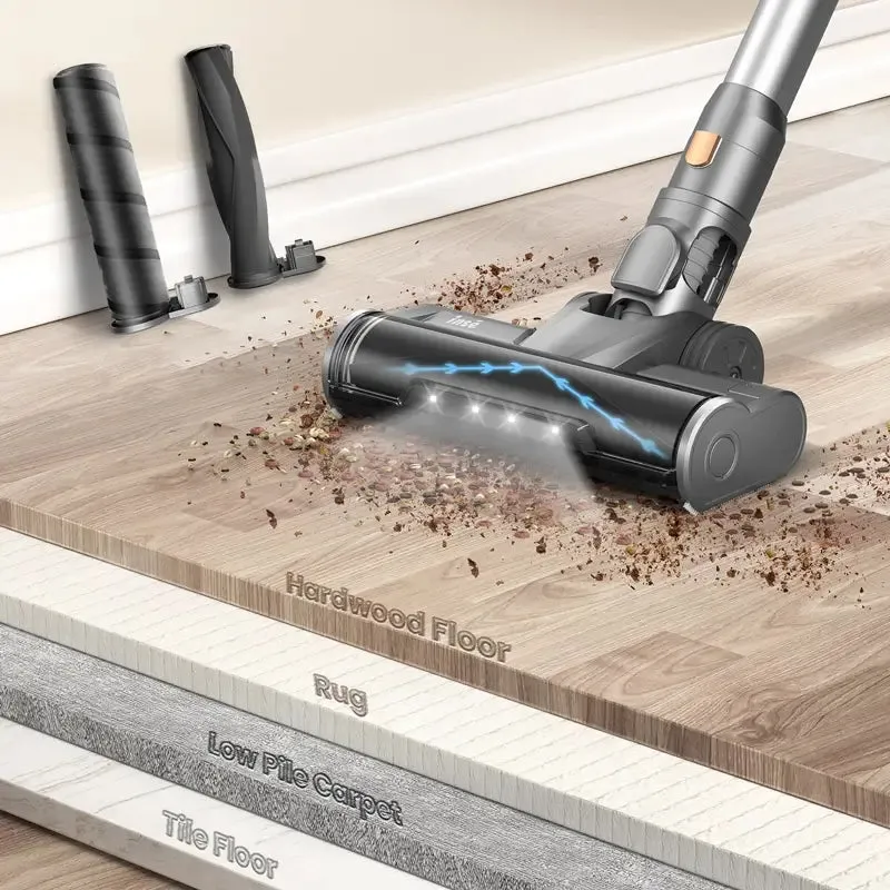 INSE S9 Cordless Stick Vacuum 30Kpa For Carpets With Smart Induction and LED Screen