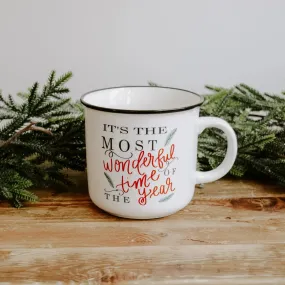 It's The Most Wonderful Time of the Year Ceramic Campfire Coffee Mug