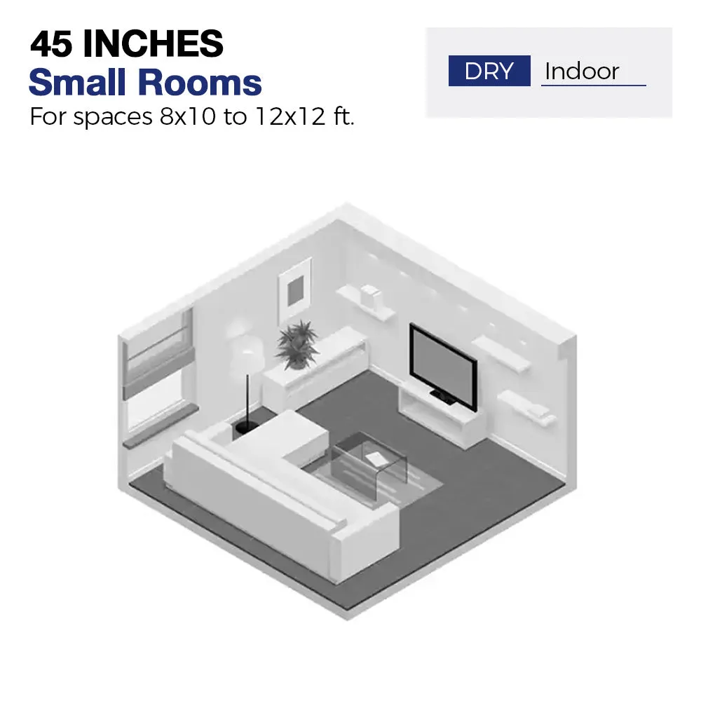 Joliet Plus Low Profile Smart Fan with LED light and Remote 45 Inch