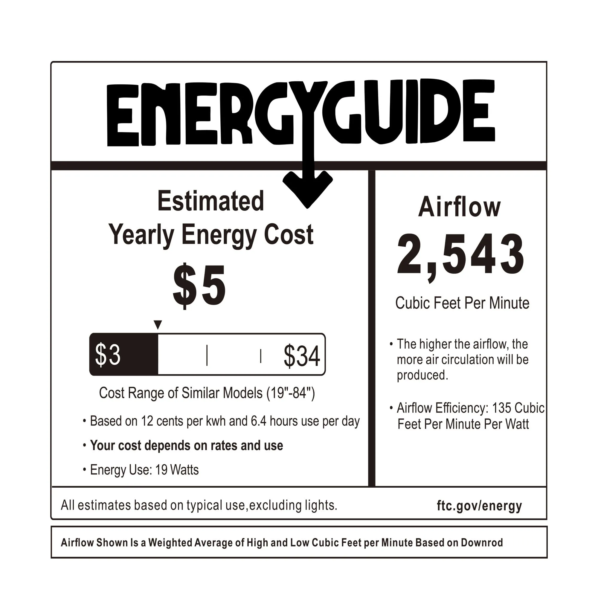 Joliet Plus Low Profile Smart Fan with LED light and Remote 45 Inch