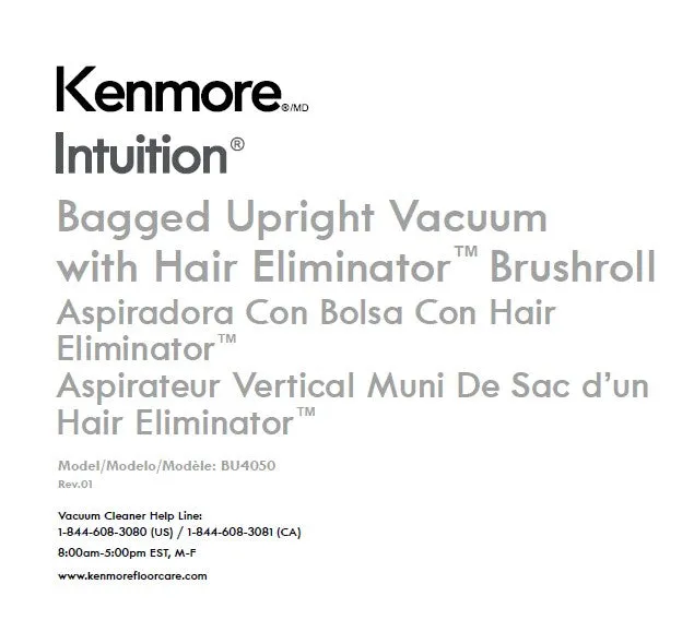 Kenmore Air Purifier User Manual Model-BU4050