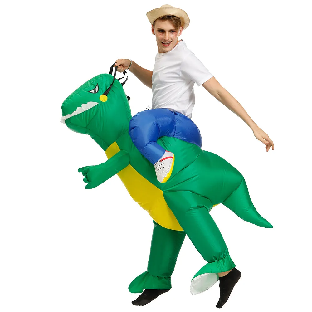 Kids Adult Inflatable Costume Inflatable Dinosaur Costume T-Rex Fancy Dress Halloween Blow up Costumes Red Dinosaur Costume