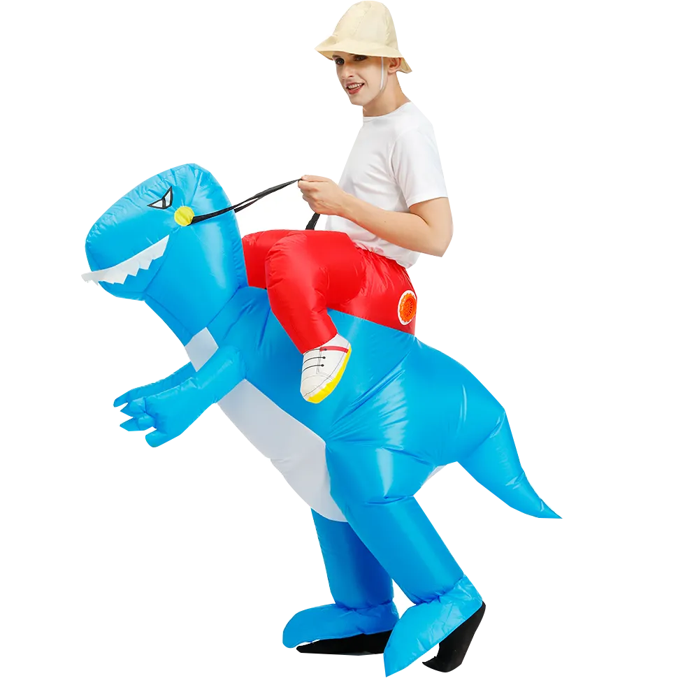 Kids Adult Inflatable Costume Inflatable Dinosaur Costume T-Rex Fancy Dress Halloween Blow up Costumes Red Dinosaur Costume