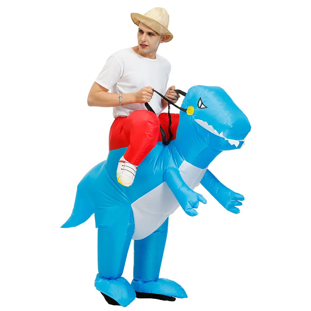 Kids Adult Inflatable Costume Inflatable Dinosaur Costume T-Rex Fancy Dress Halloween Blow up Costumes Red Dinosaur Costume