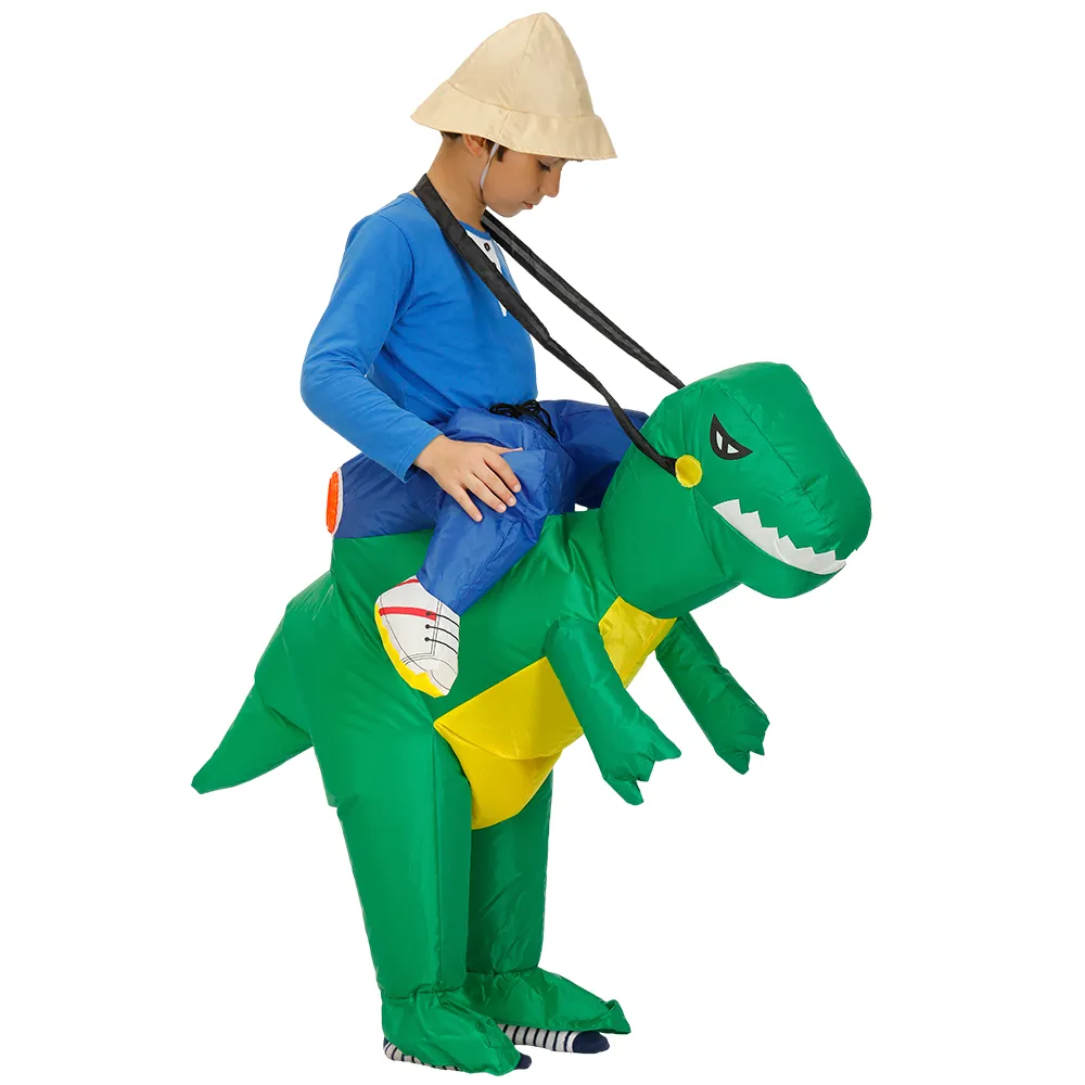 Kids Adult Inflatable Costume Inflatable Dinosaur Costume T-Rex Fancy Dress Halloween Blow up Costumes Red Dinosaur Costume