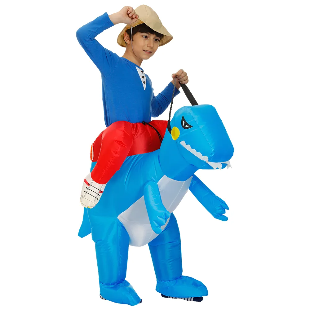 Kids Adult Inflatable Costume Inflatable Dinosaur Costume T-Rex Fancy Dress Halloween Blow up Costumes Red Dinosaur Costume