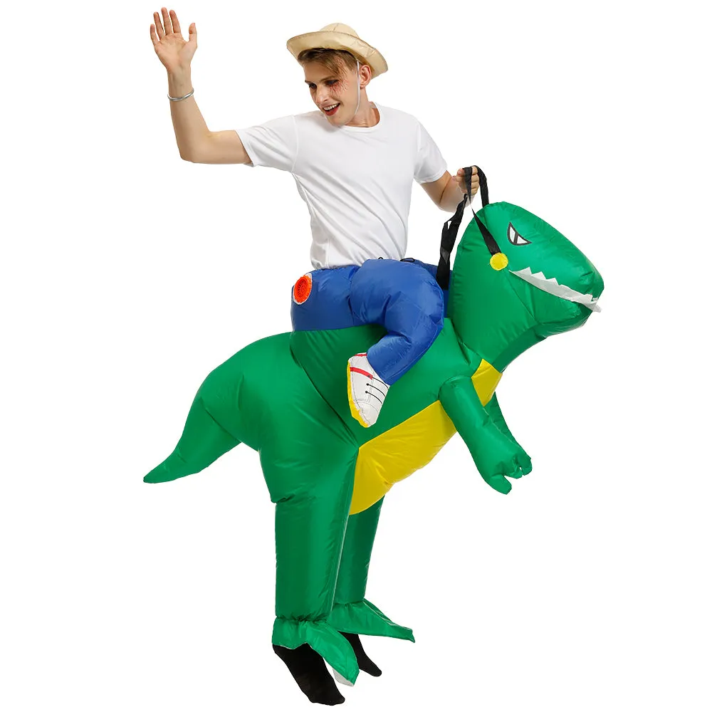 Kids Adult Inflatable Costume Inflatable Dinosaur Costume T-Rex Fancy Dress Halloween Blow up Costumes Red Dinosaur Costume