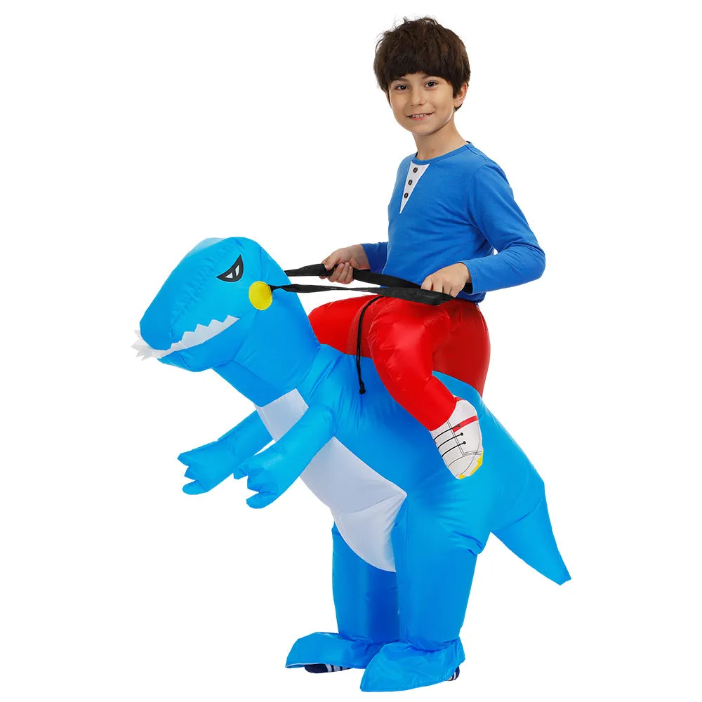 Kids Adult Inflatable Costume Inflatable Dinosaur Costume T-Rex Fancy Dress Halloween Blow up Costumes Red Dinosaur Costume