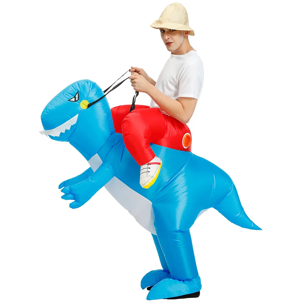 Kids Adult Inflatable Costume Inflatable Dinosaur Costume T-Rex Fancy Dress Halloween Blow up Costumes Red Dinosaur Costume