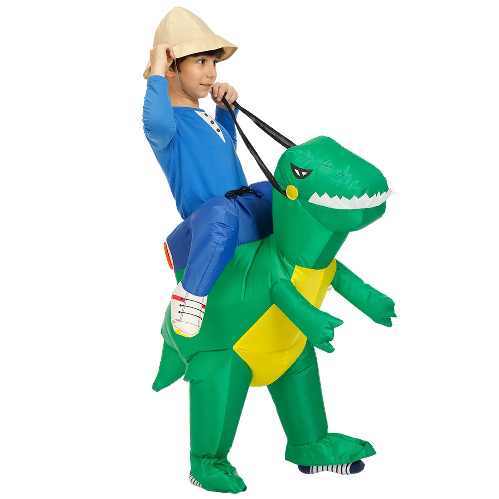 Kids Adult Inflatable Costume Inflatable Dinosaur Costume T-Rex Fancy Dress Halloween Blow up Costumes Red Dinosaur Costume