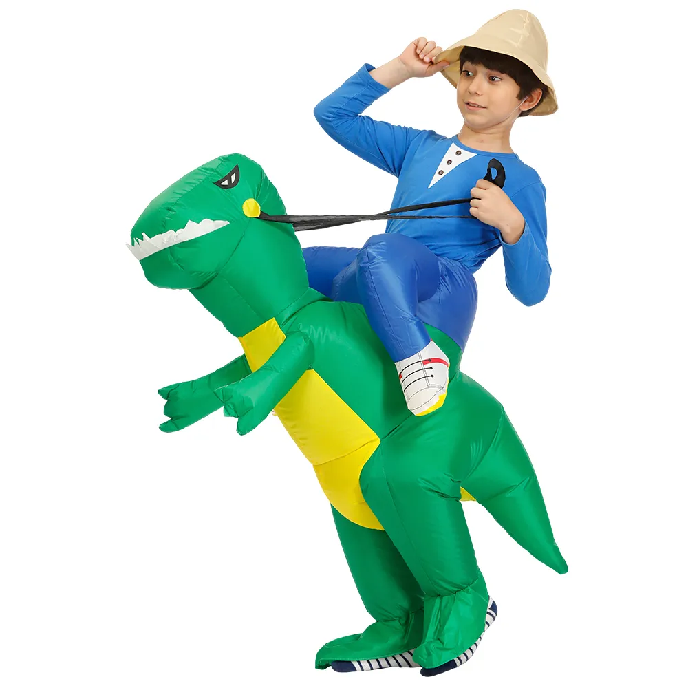 Kids Adult Inflatable Costume Inflatable Dinosaur Costume T-Rex Fancy Dress Halloween Blow up Costumes Red Dinosaur Costume