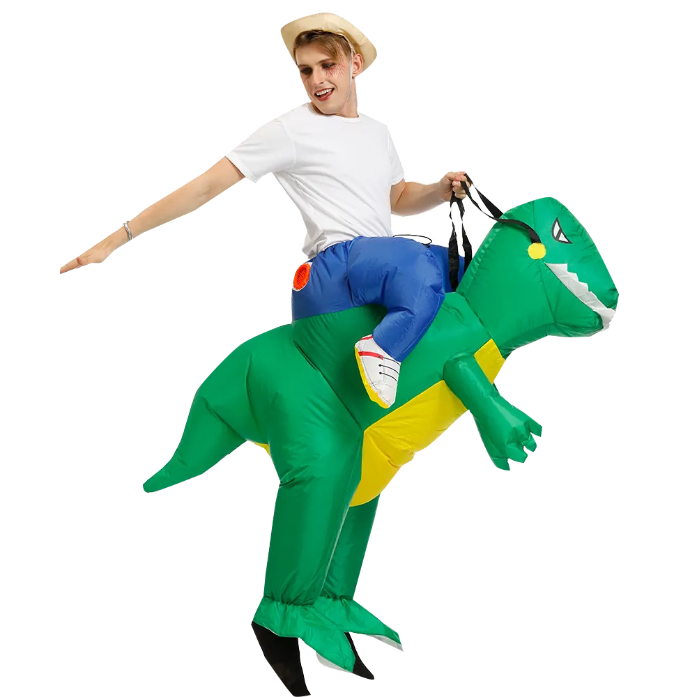 Kids Adult Inflatable Costume Inflatable Dinosaur Costume T-Rex Fancy Dress Halloween Blow up Costumes Red Dinosaur Costume