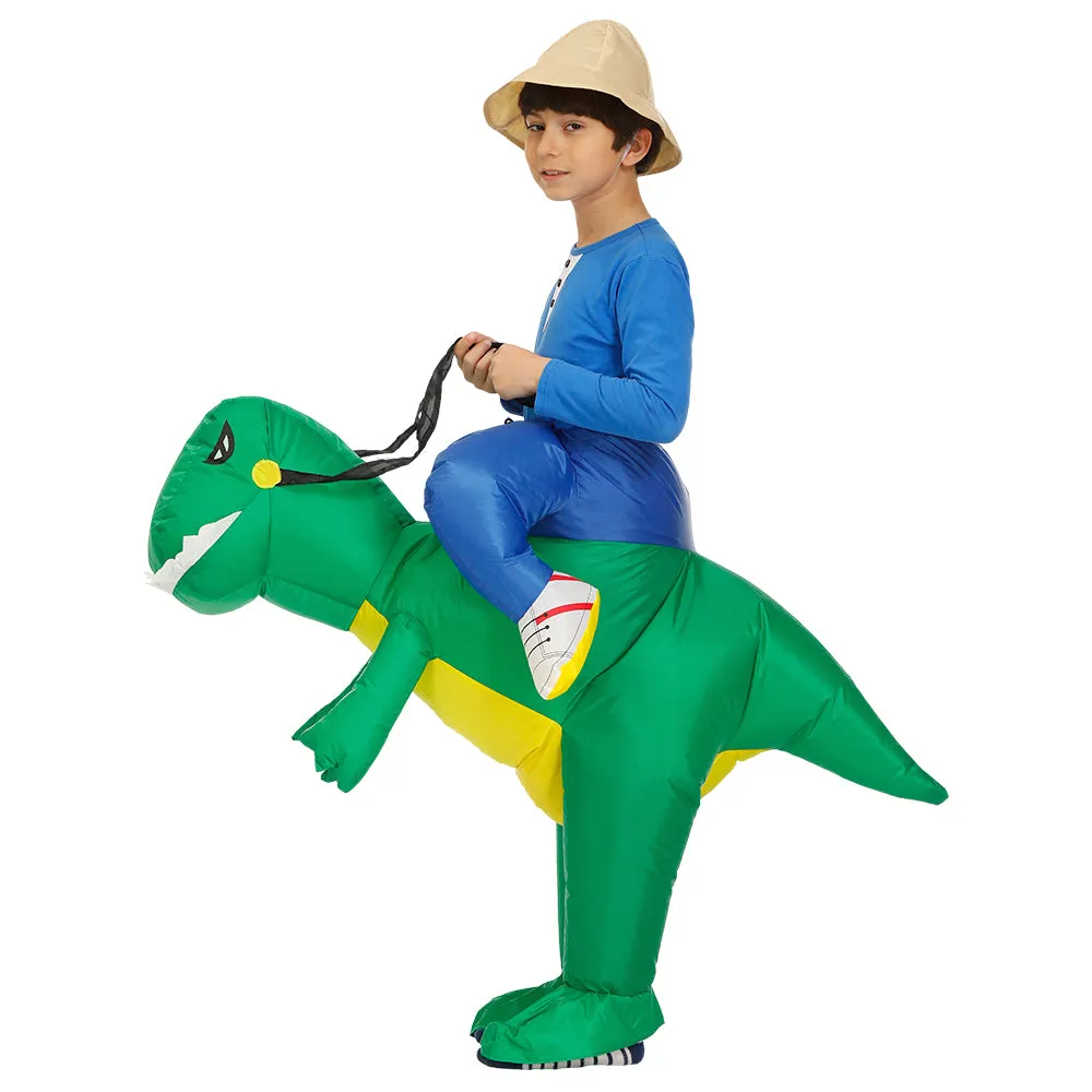 Kids Adult Inflatable Costume Inflatable Dinosaur Costume T-Rex Fancy Dress Halloween Blow up Costumes Red Dinosaur Costume