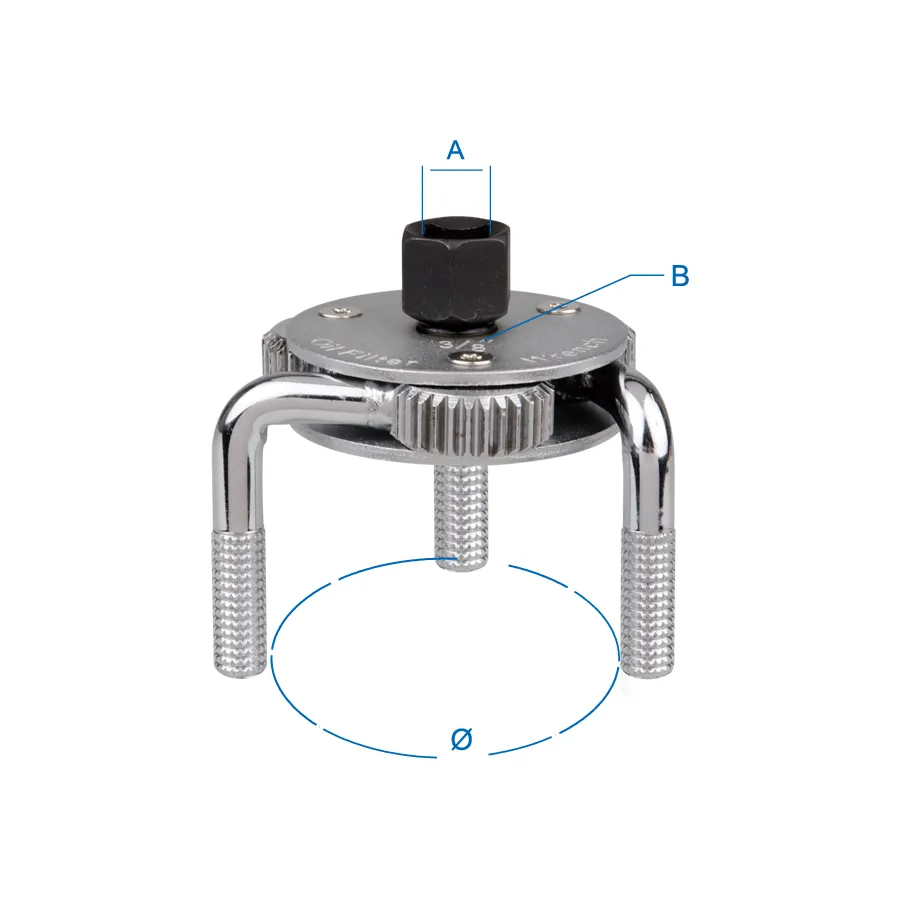 King Tony Oil Filter Wrench-Three Leg Round