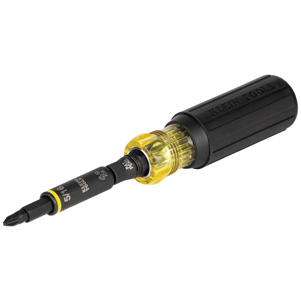 Klein 32500HD Impact Rated Multi-Bit Screwdriver / Nut Driver, 11-in-1