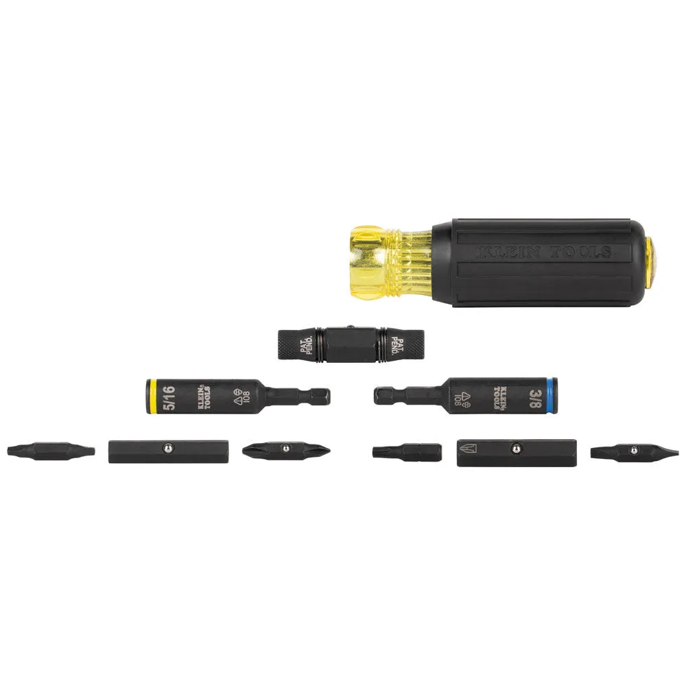 Klein 32500HD Impact Rated Multi-Bit Screwdriver / Nut Driver, 11-in-1