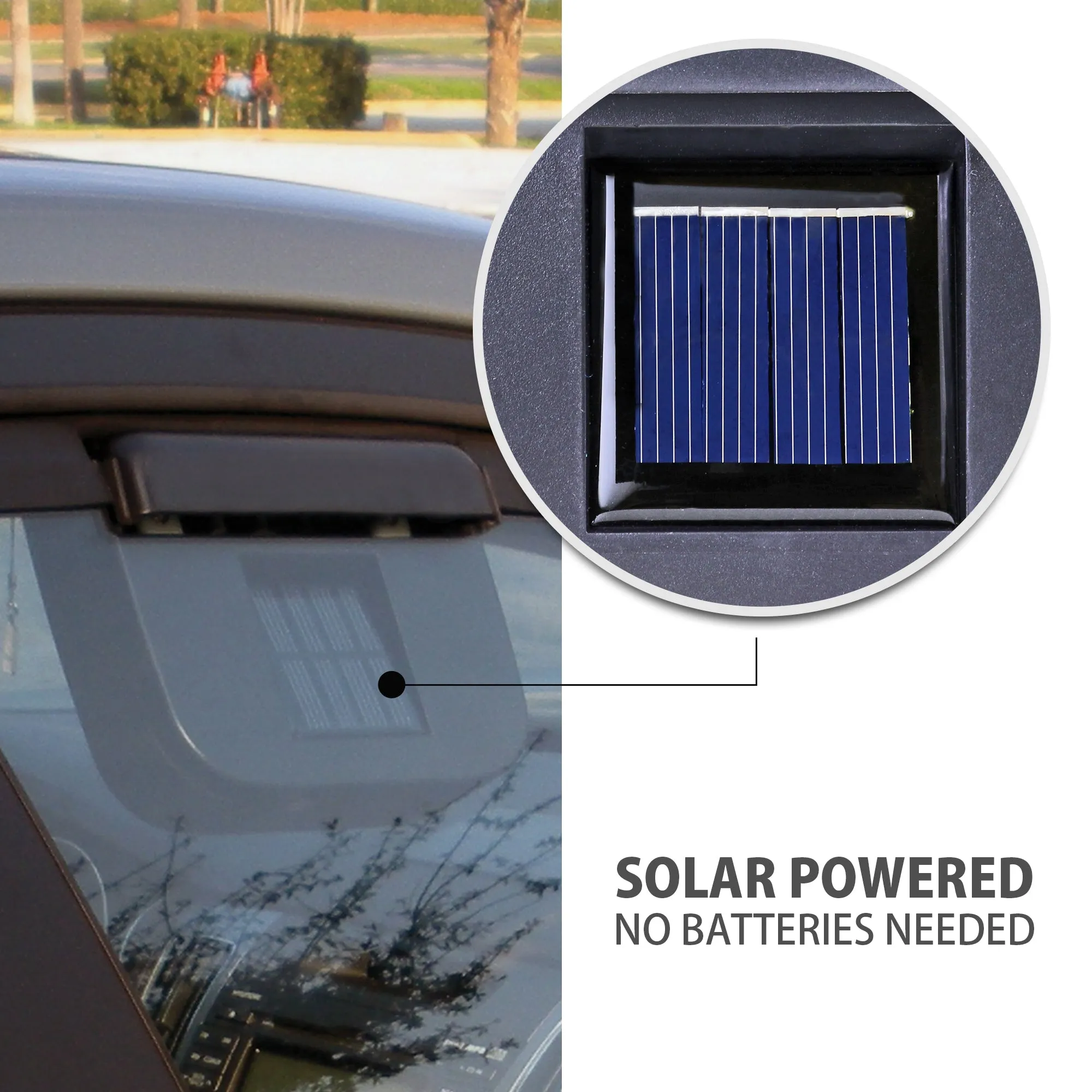 Koolatron Solar Fan Car Window Ventilation System, Black, Energy-Saving Solar-Powered Hot Air Extractor for Parked Vehicles, Automotive Cooling Vent