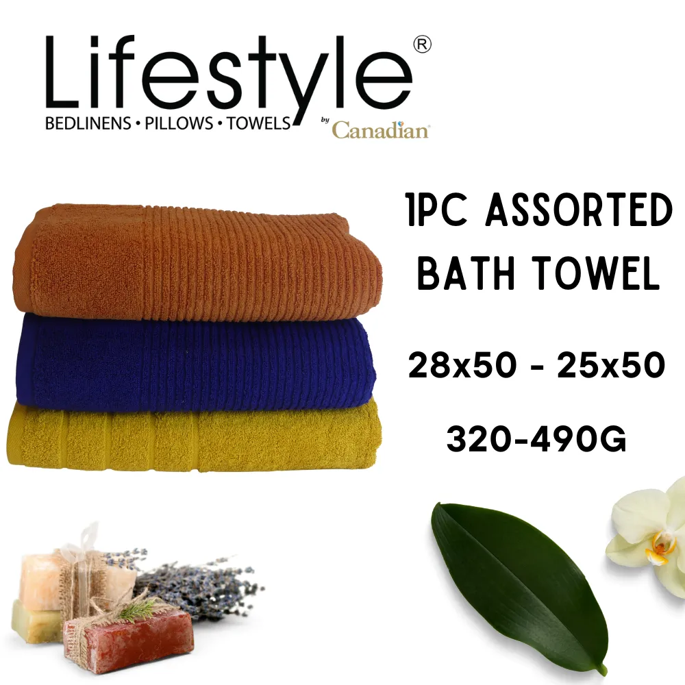 Lifestyle by Canadian T7-Cotton Bath Towels Assorted Colors