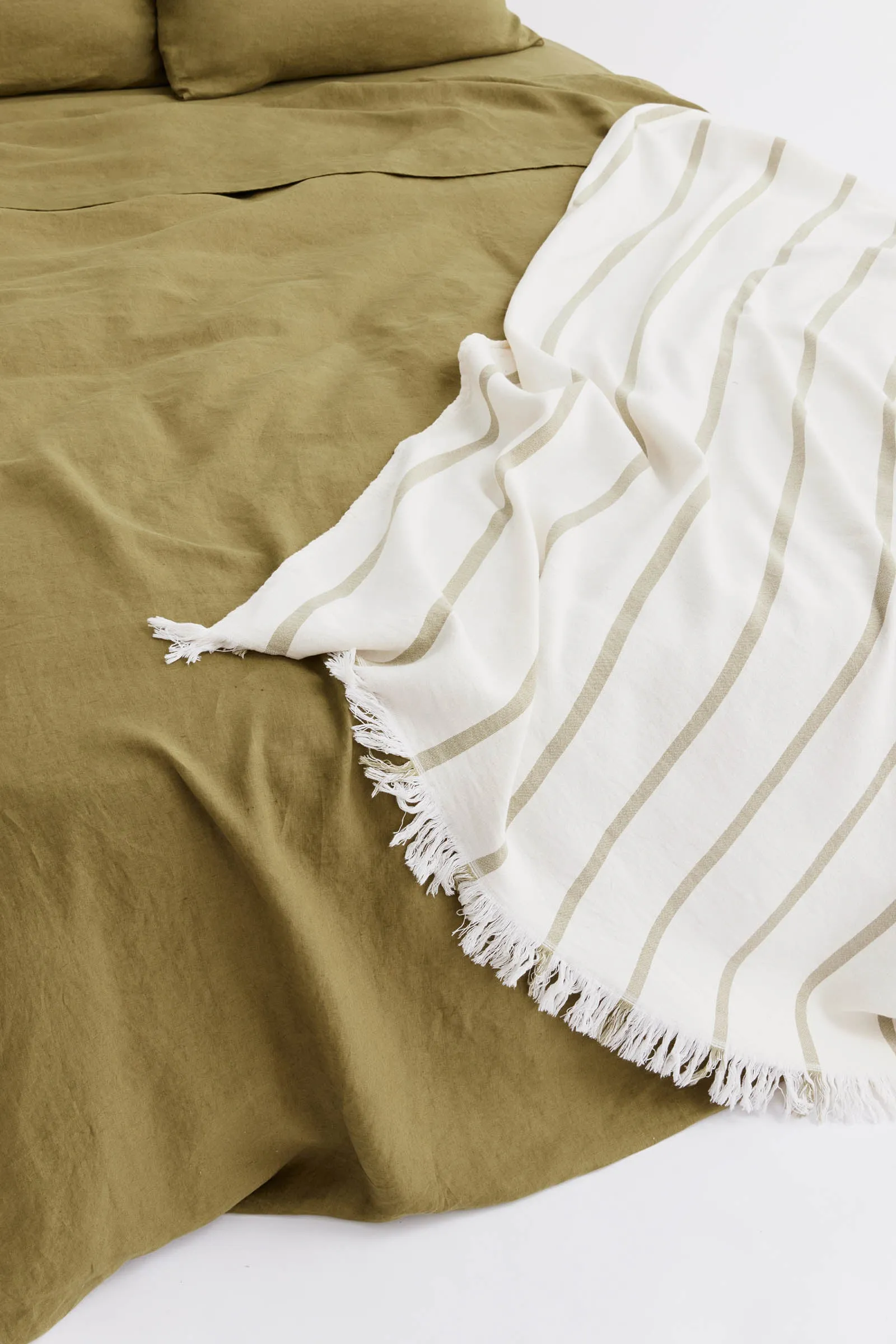 Linen Duvet Cover Olive