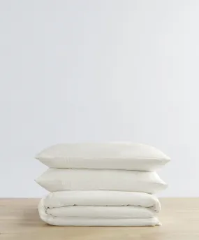 Linen Duvet Cover Set - Ivory