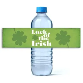 Luck Irish Water Bottle Labels