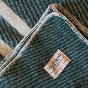 MacAusland Wool Blanket, Queen (Forest Green)