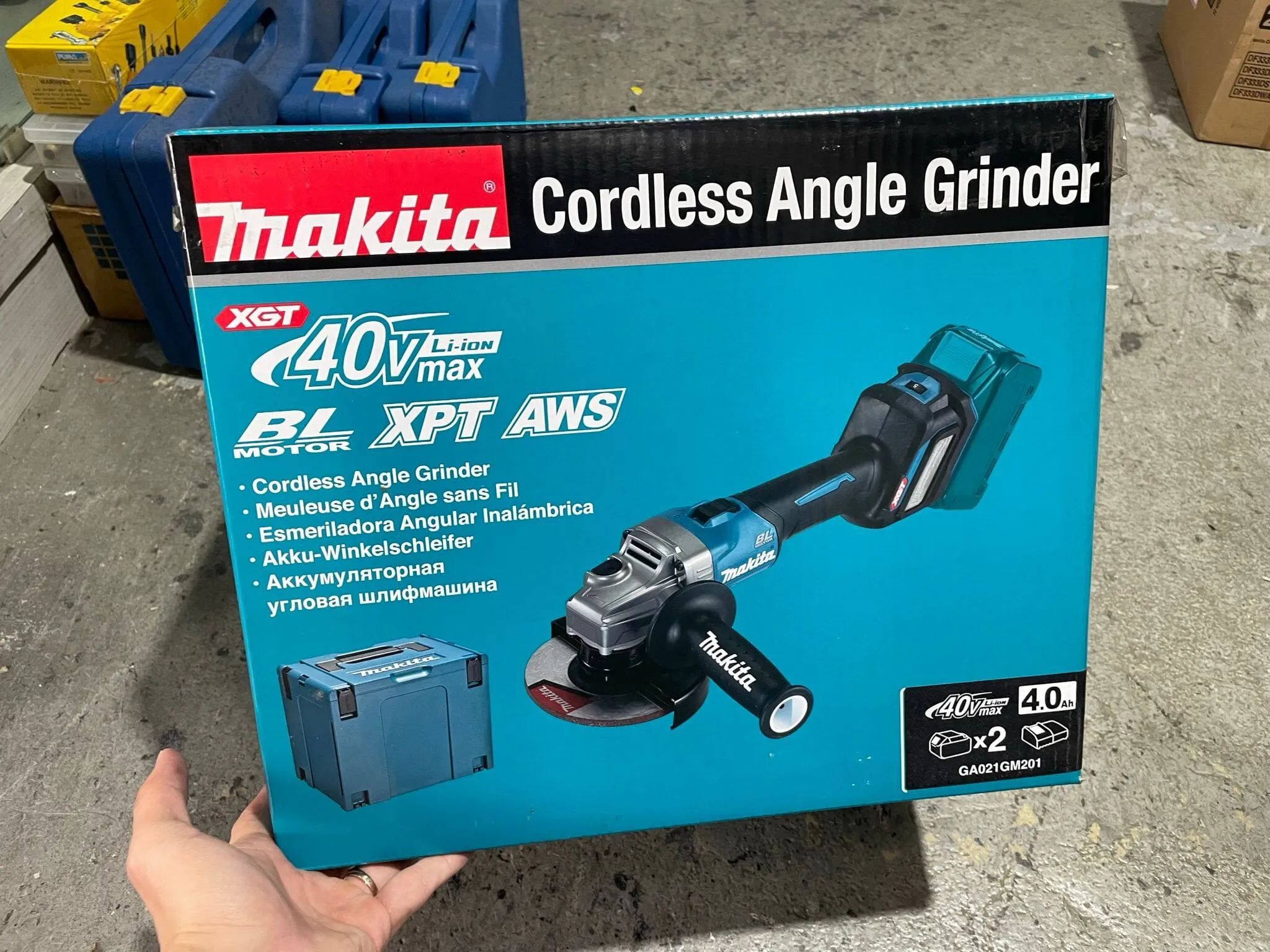 Makita 4" 40V Cordless Brushless Angle Grinder GA021GM201 Come With 4.0Ah battery and Charger | Model : M-GA021GM201