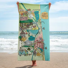 Map of Rehoboth Beach Towel