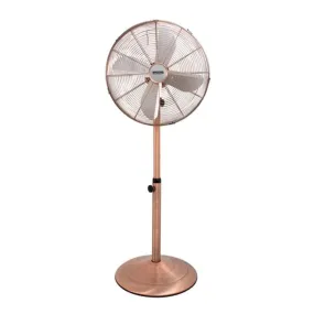 Maverick Floor Standing Fan in Copper or Chrome