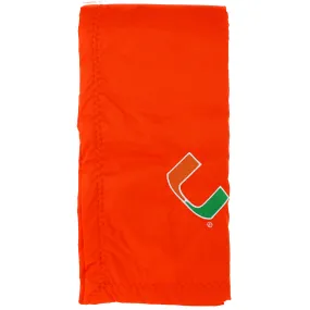 Miami Hurricanes Silky and Super Soft Plush Baby Blanket, 28" x 28"