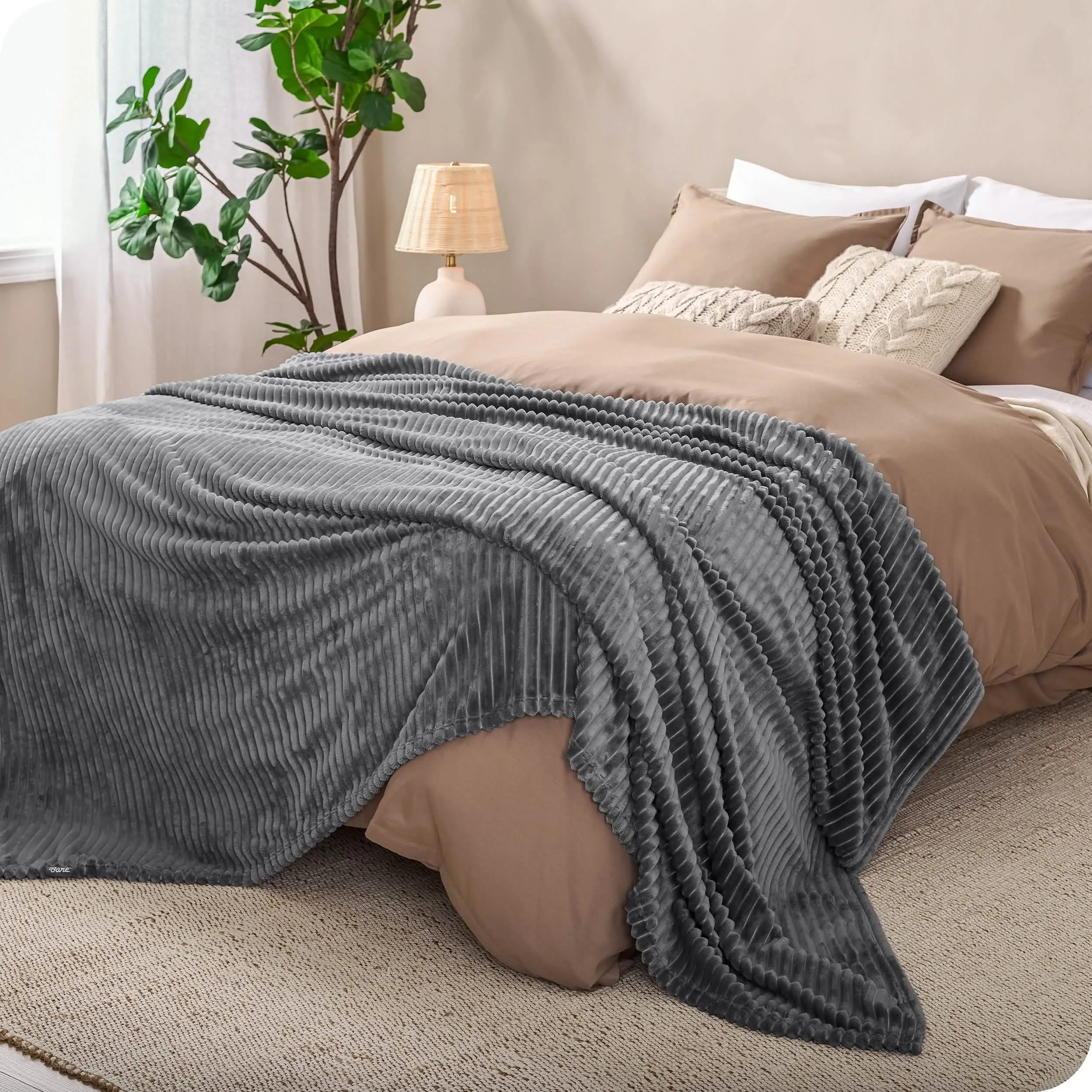 Microplush Ribbed Blanket