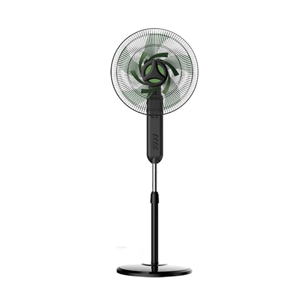 Mira Metal Standing Fan Black and Green