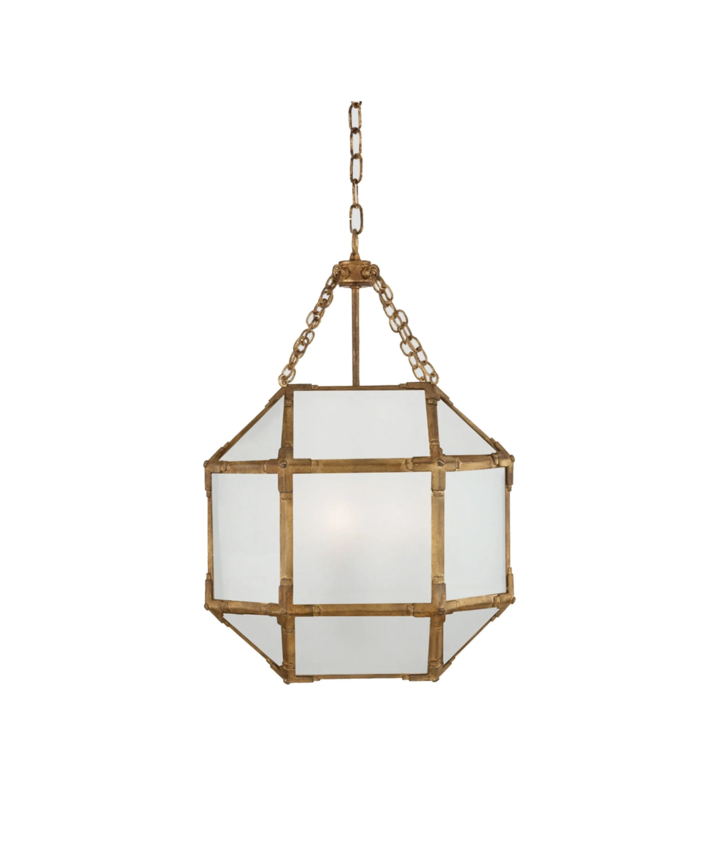 Morris Small Lantern, Gilded Gold