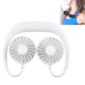 Multi-function Portable Adjustable Wearable Sport Fan(White)