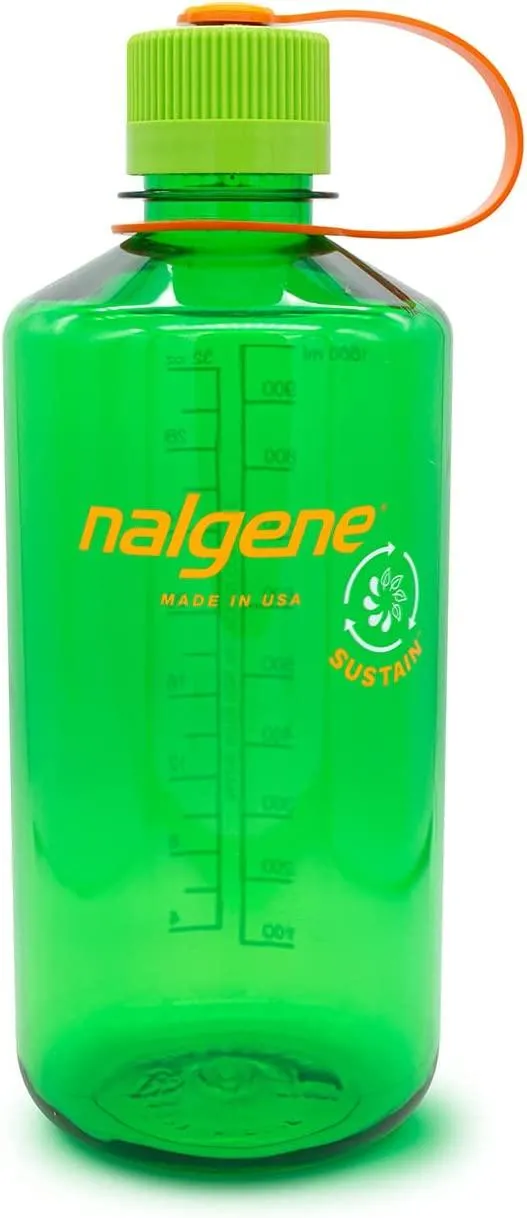 Nalgene Narrow Mouth 32oz Tritan Plastic Water Bottle, 32 Ounce