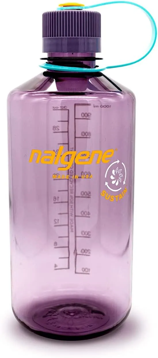 Nalgene Narrow Mouth 32oz Tritan Plastic Water Bottle, 32 Ounce