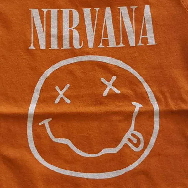 Nirvana Babygrow - Orange Smiley Face