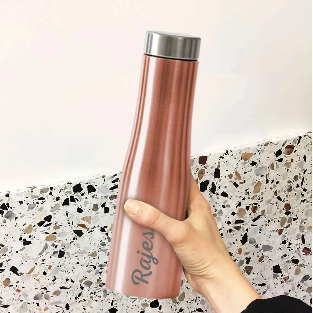 Nutcase Custom Metal Water Bottles for Home Office Restaurants Hotels-Rose Gold-750ml