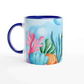 Ocean-Themed Coffee Cup | Blue Ceramic Mug