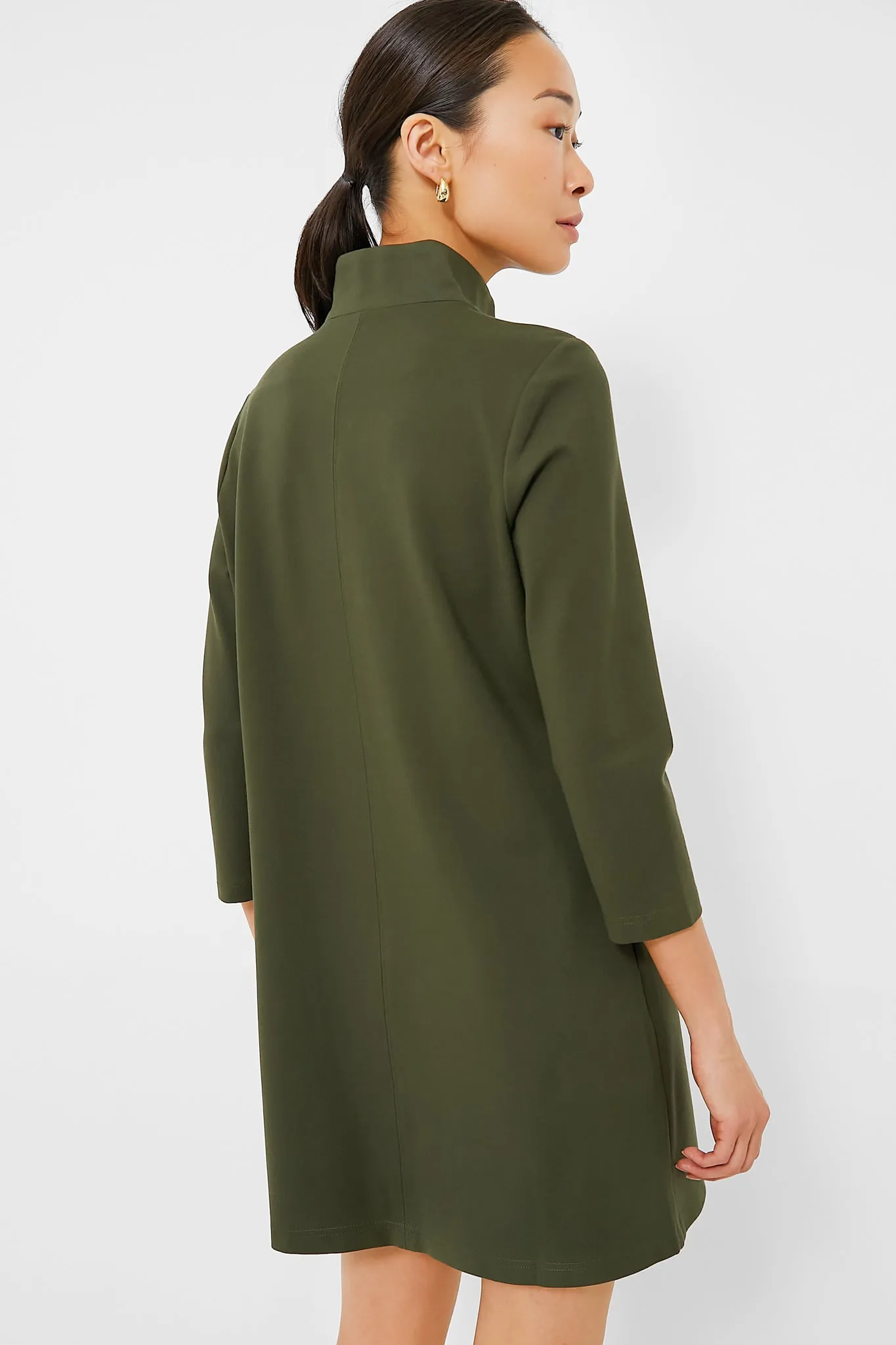 Olive Green Ponte Clifton Dress