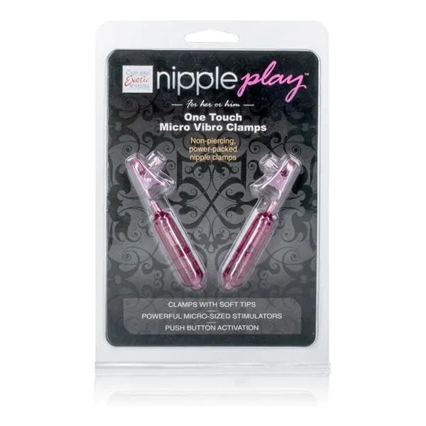 One Touch Micro Discreet Lightweight Wireless Vibrating Adjustable Nipple Clamps