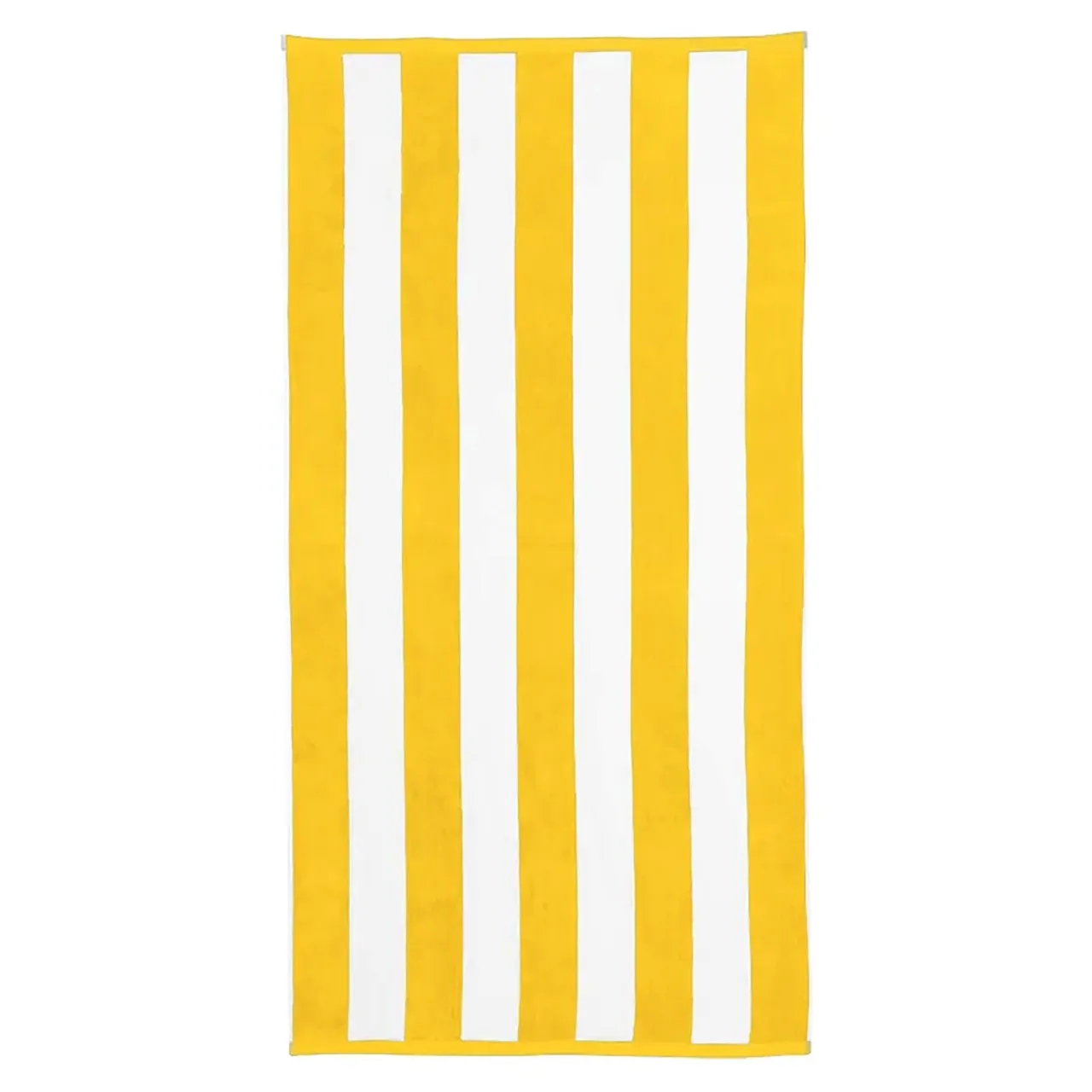 Oversized 100% Cotton Striped Pool Towel - Yellow