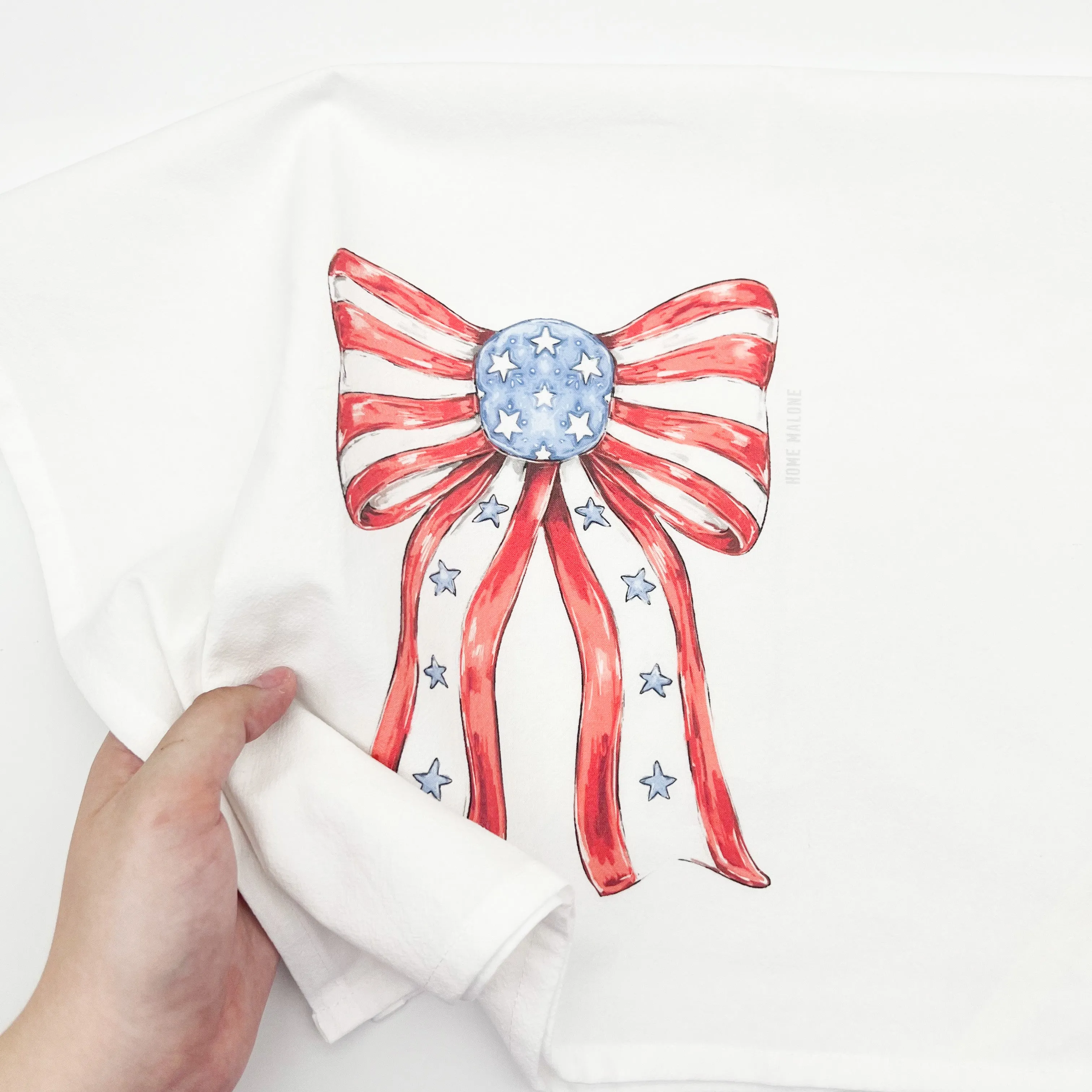 Patriotic Bow Tea Towel