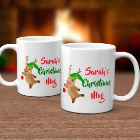 Personalised Rudolph Christmas Mug Version 2